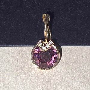 Swarovski Gold and Purple Crystal Earring